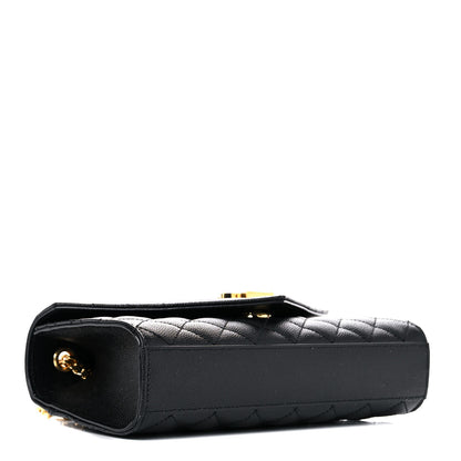 Saint Laurent Grain De Poudre Textured Mixed Matelasse Triquilt Small Monogram Satchel Black 4 of 14