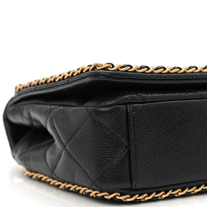 Chanel Caviar Quilted Never Ending Chain Flap Black 9 of 11
