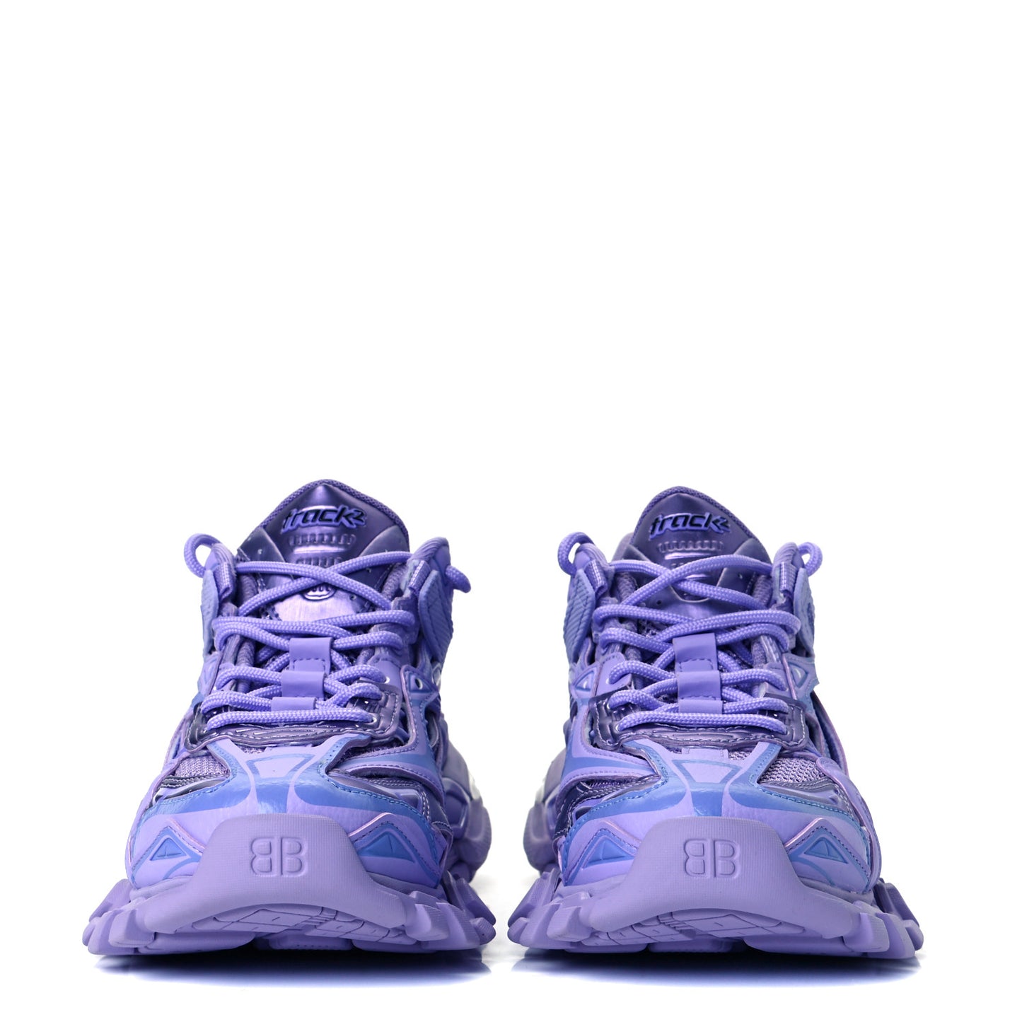 Rubber Mesh Full Color Womens Track.2 Open Sneakers 37 Lilac