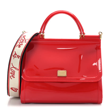 Dolce & Gabbana PVC Miss Sicily Satchel Red 1 of 7