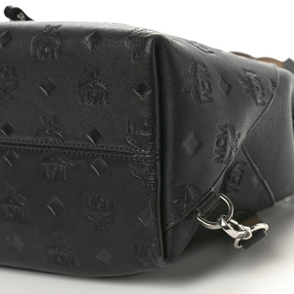MCM Calfskin Ottomar Monogram Essential Backpack Black 9 of 10