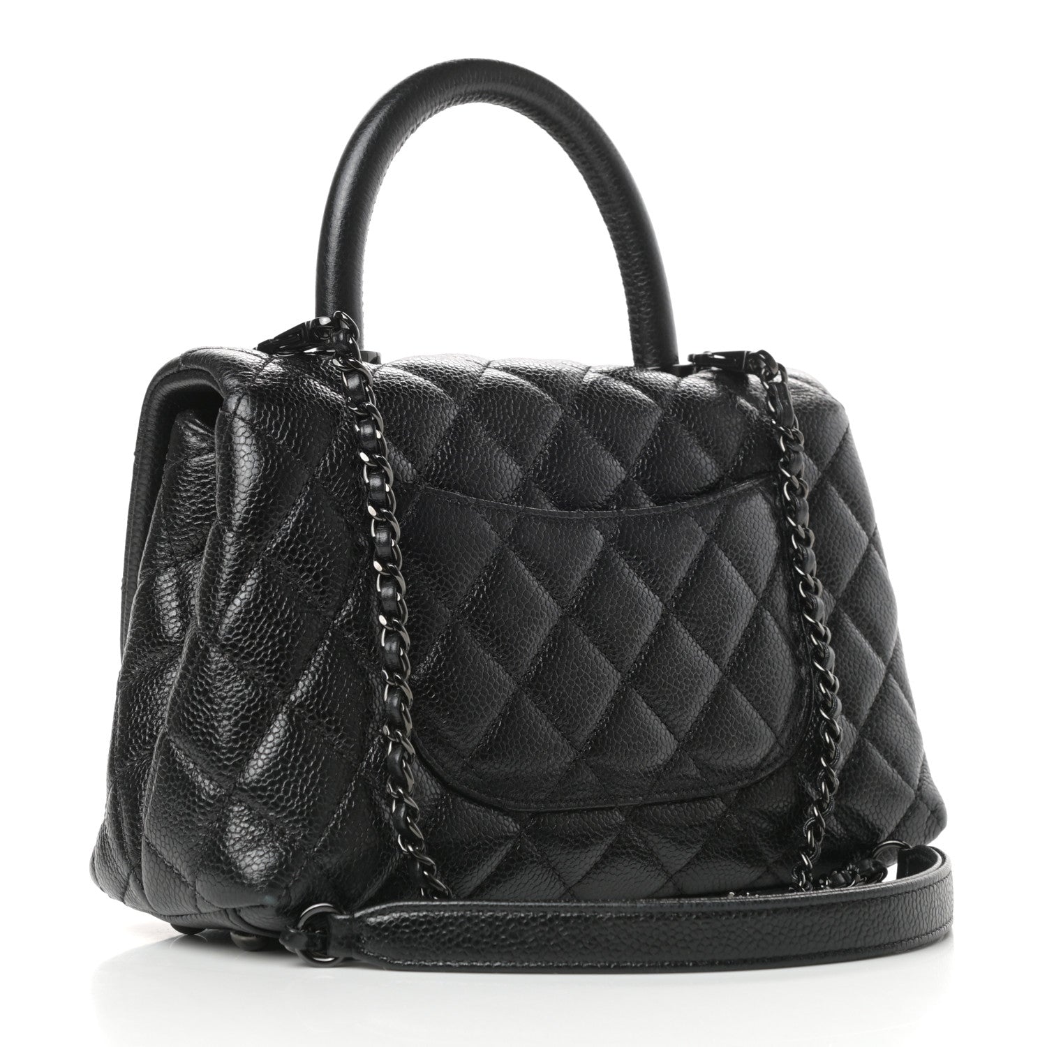 Chanel Caviar Quilted Mini Coco Handle Flap So Black 3 of 11