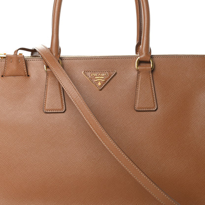 Prada Saffiano Medium Galleria Double Zip Tote Caramel 11 of 18
