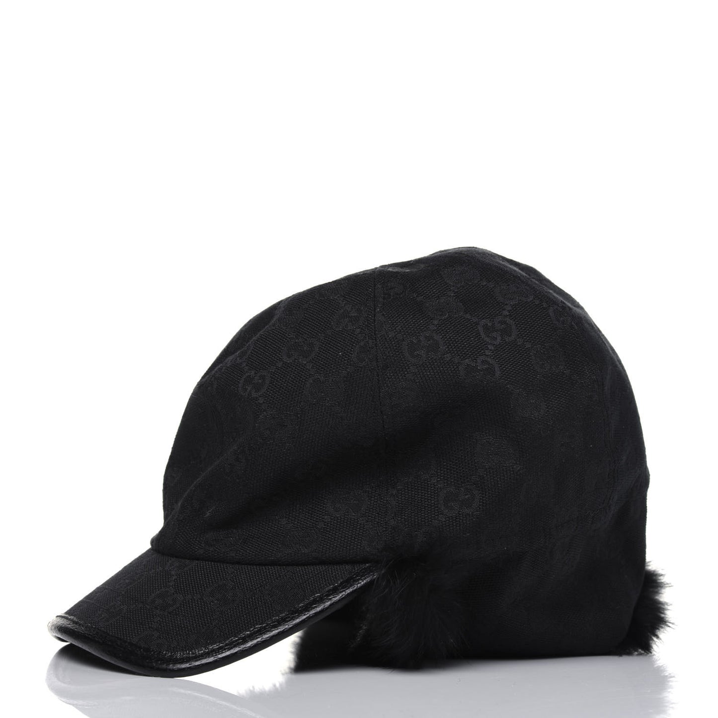 Monogram Fur Baseball Hat M Black