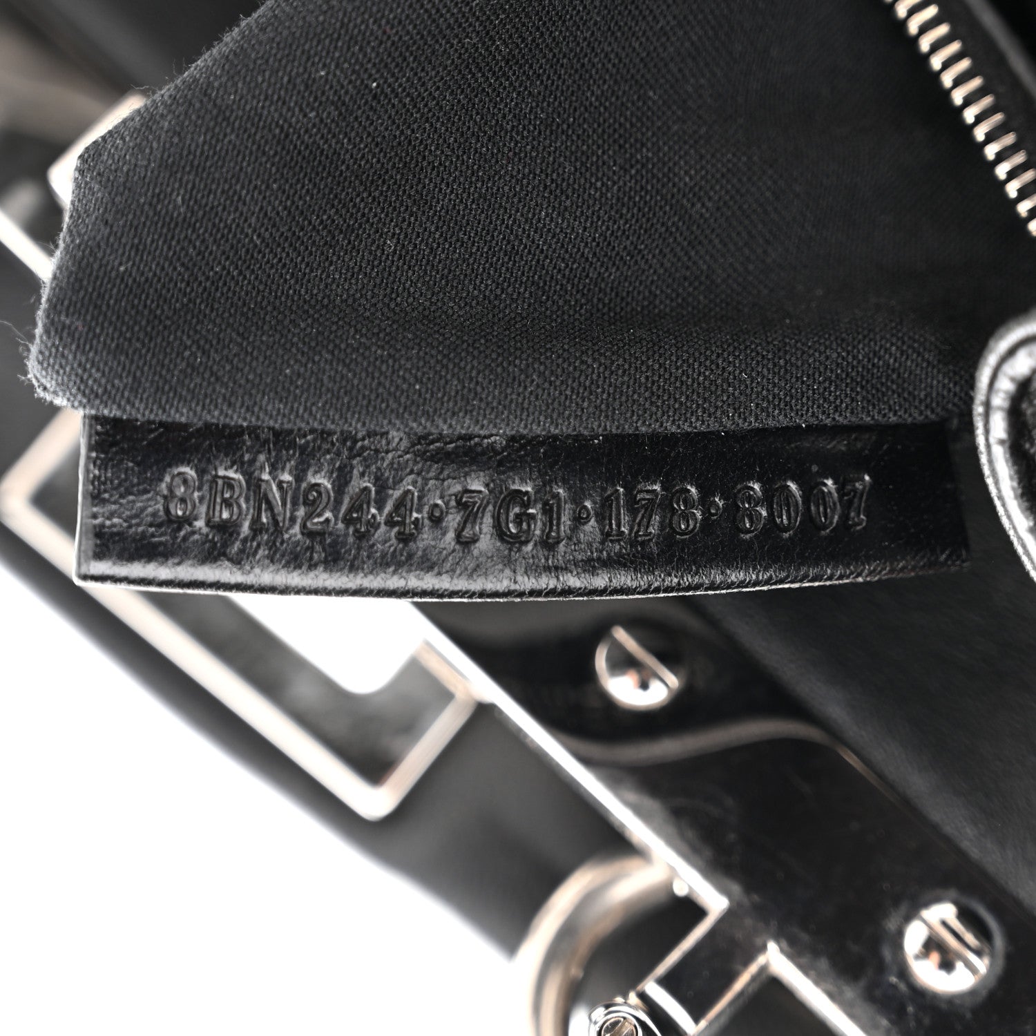 Fendi Nappa Lace Up Mini Peekaboo Iconic Satchel Black 7 of 11