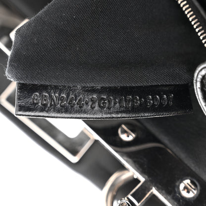 Fendi Nappa Lace Up Mini Peekaboo Iconic Satchel Black 7 of 11