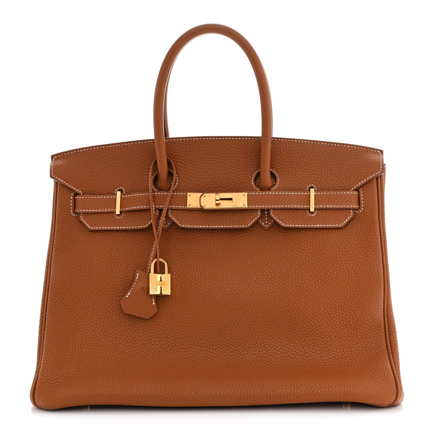 Taurillon Clemence Birkin 35 Gold