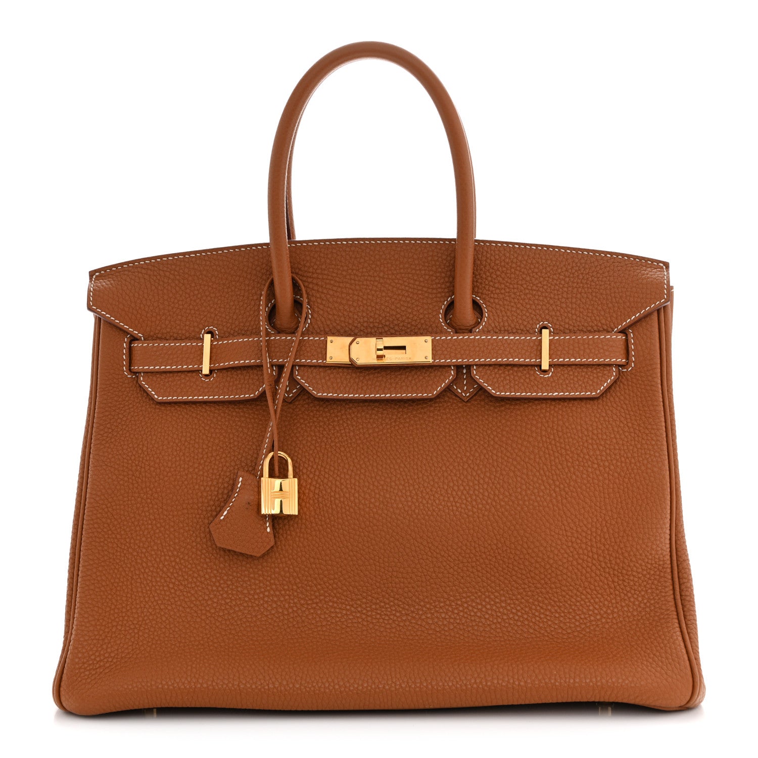 Hermes Taurillon Clemence Birkin 35 Gold 1 of 14