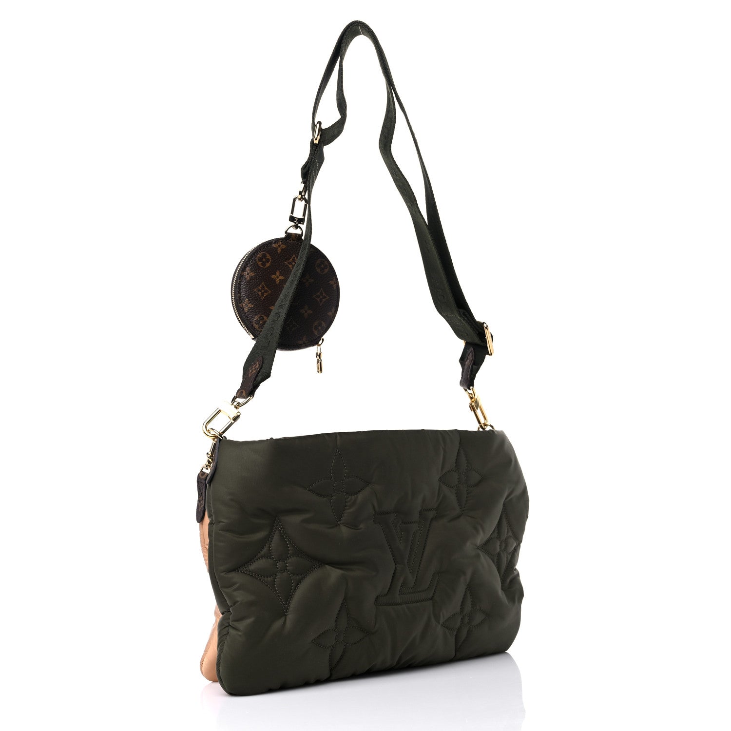 Louis Vuitton Econyl Monogram Pillow Maxi Multi Pochette Accessories Kaki Beige 3 of 13