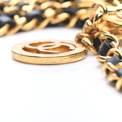 Chanel Lambskin Chain CC Medallion Belt Black Gold 6 of 7