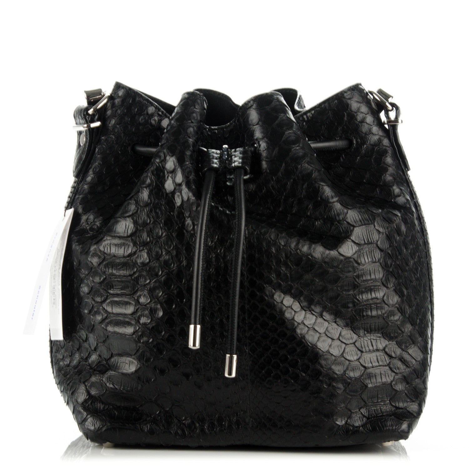 Proenza Schouler Python Medium Bucket Bag Black 1 of 7