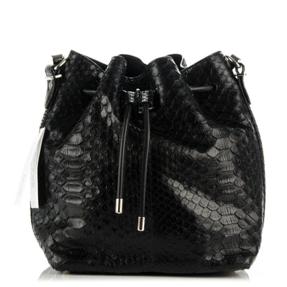 Proenza Schouler Python Medium Bucket Bag Black 1 of 7