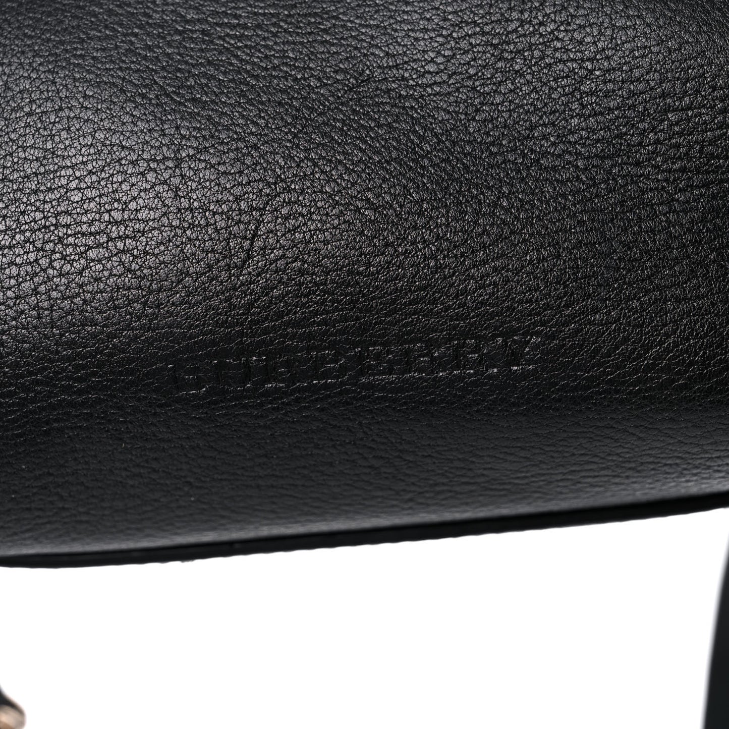 Grainy Calfskin House Check Small Maidstone Black