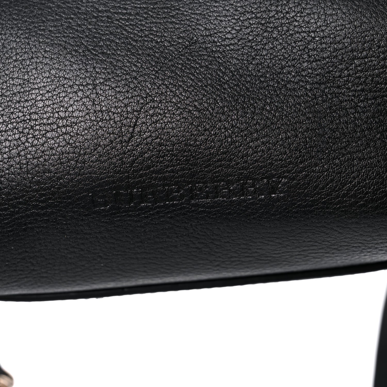 Burberry Grainy Calfskin House Check Small Maidstone Black 12 of 15