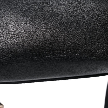 Burberry Grainy Calfskin House Check Small Maidstone Black 12 of 15