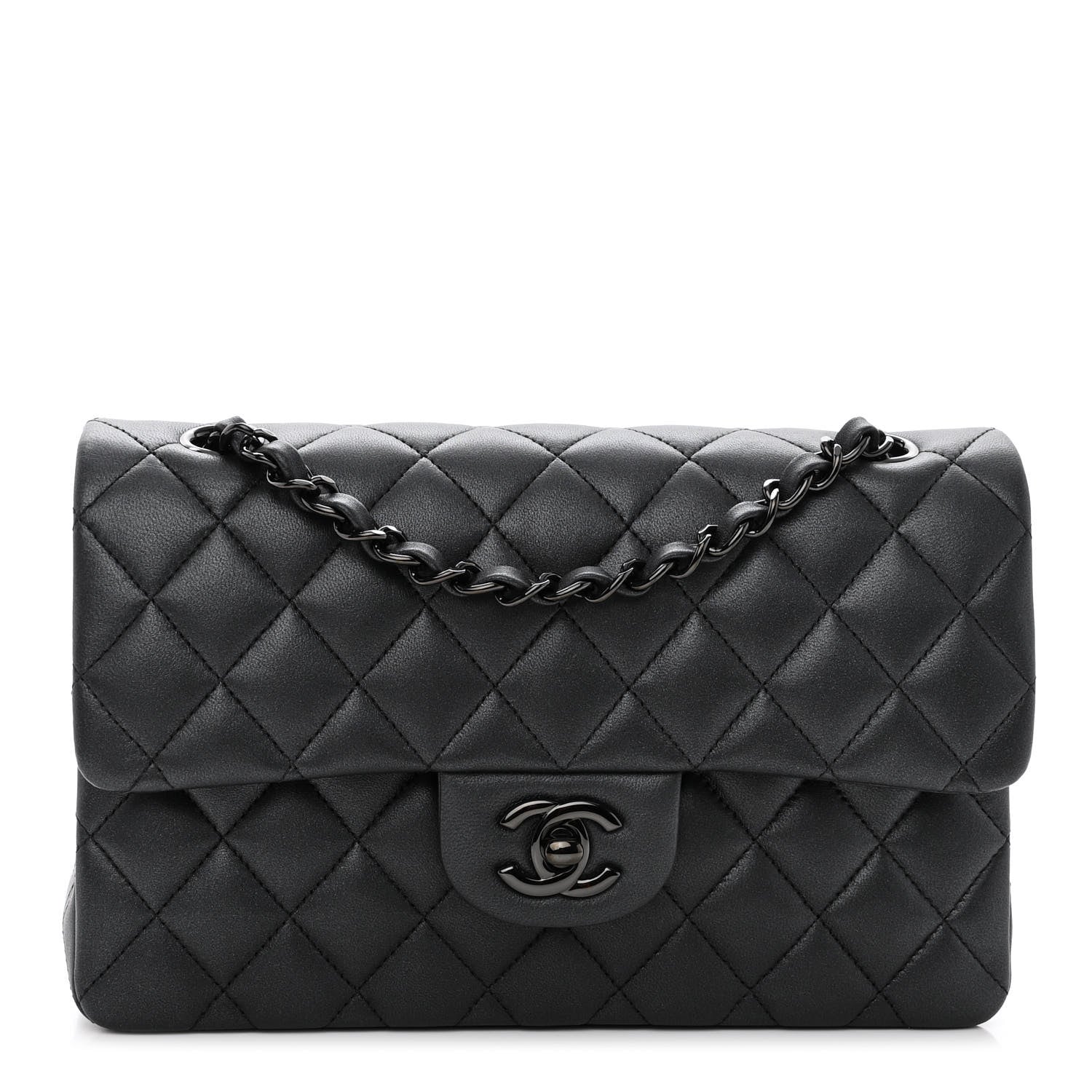 Chanel Lambskin Quilted Small Double Flap So Black 1 of 13