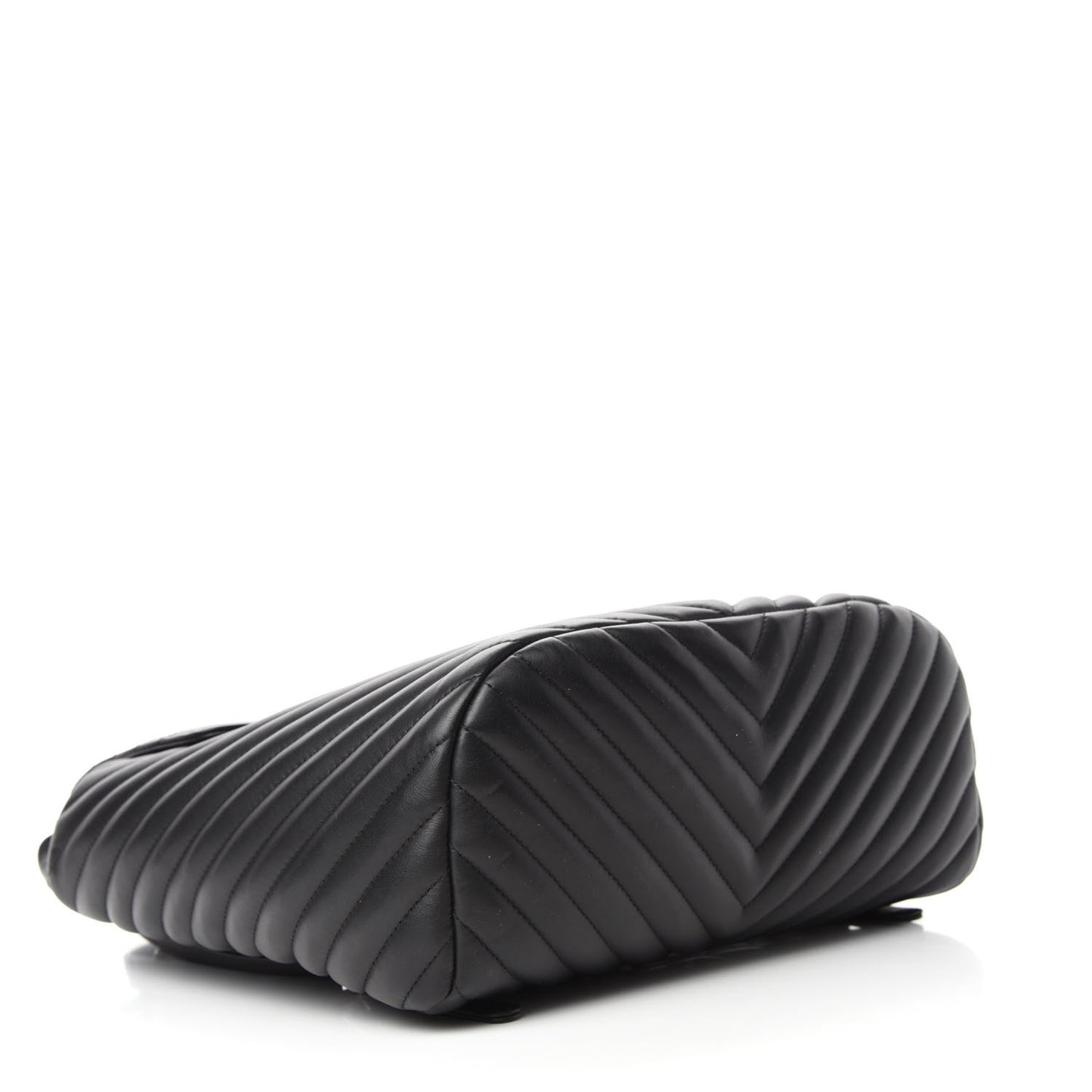Calfskin Chevron Quilted Large Urban Spirit Backpack Black