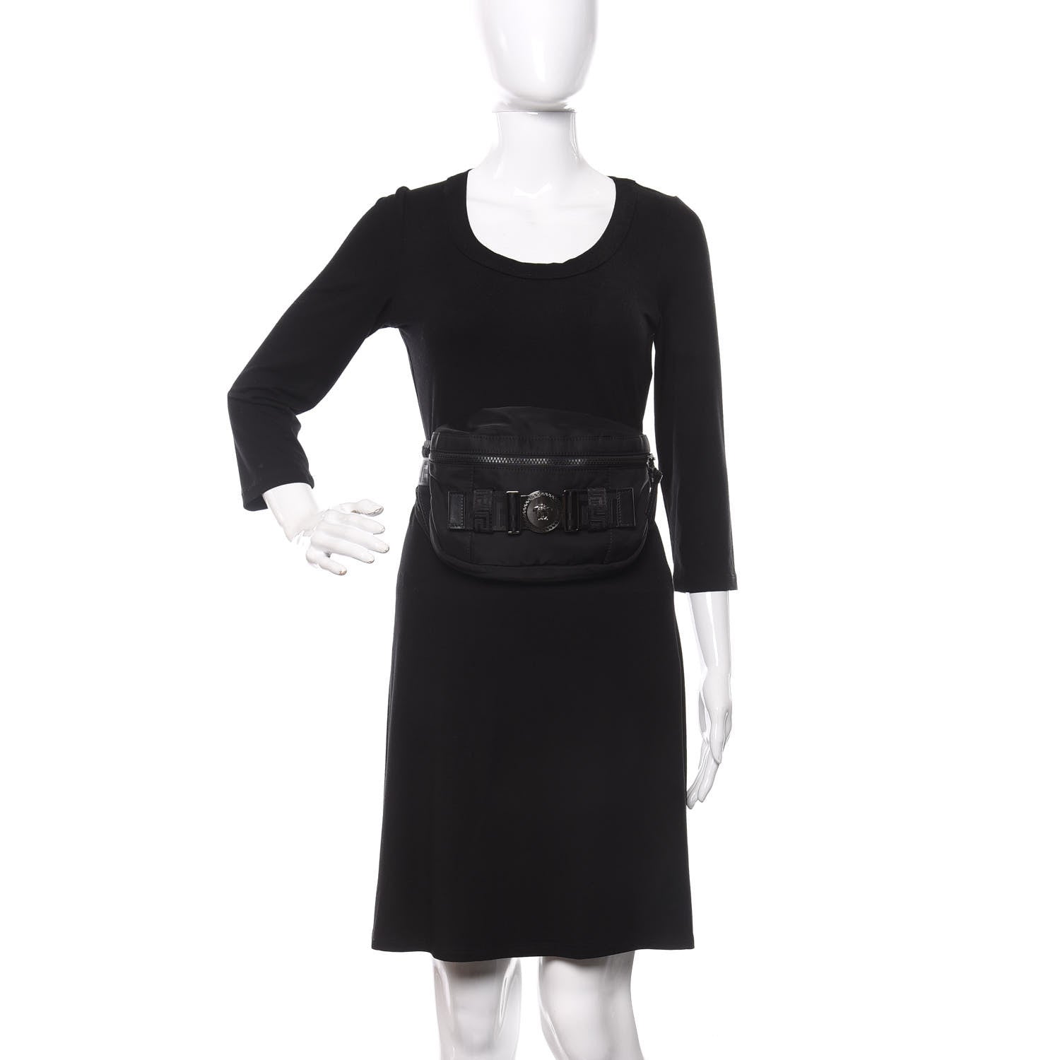 Versace Nylon Palazzo Medusa Belt Bag Black 2 of 8