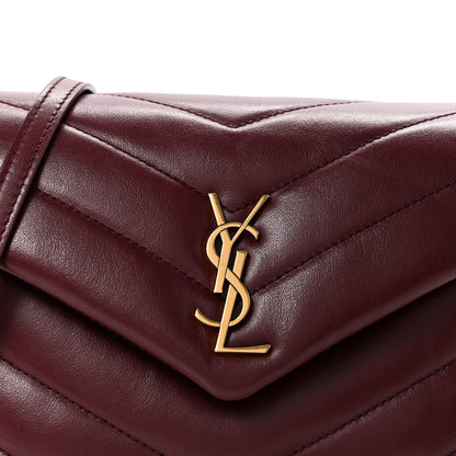 Saint Laurent Calfskin Y Quilted Monogram Toy Loulou Monogram Crossbody Bag Rouge Legion 8 of 12