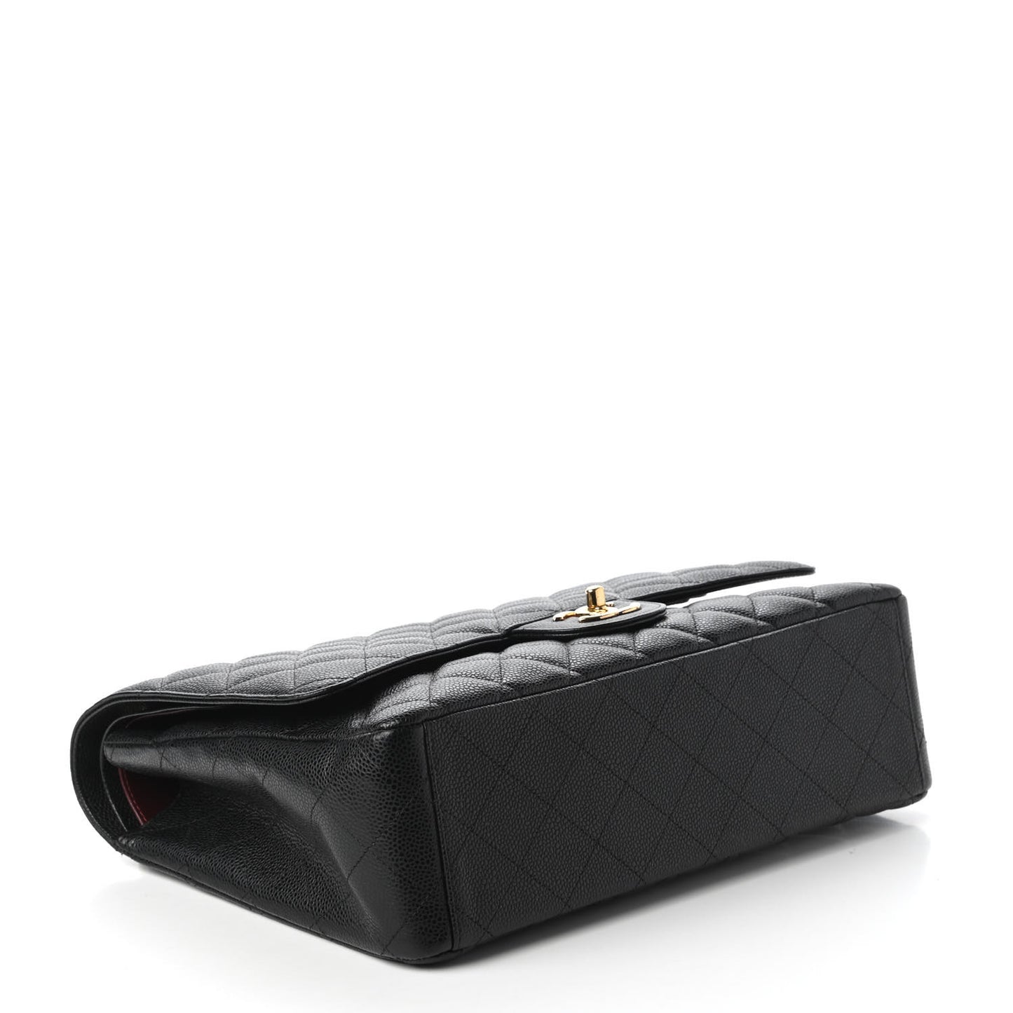 Caviar Quilted Maxi Double Flap Black