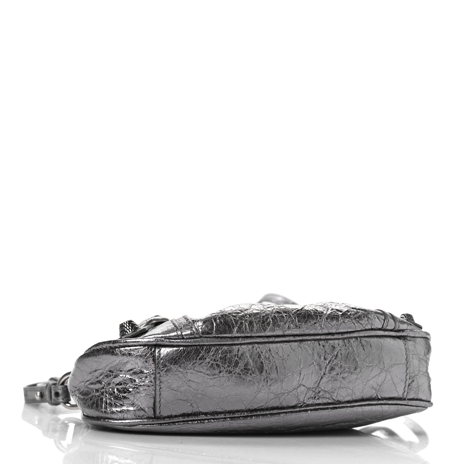 Balenciaga Metallic Agneau Arena Le Cagole Purse With Chain Mini Silver 4 of 8