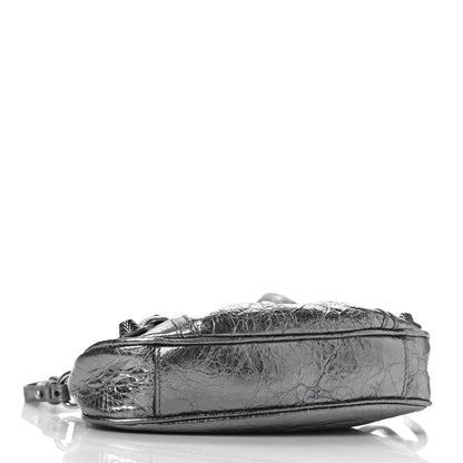 Balenciaga Metallic Agneau Arena Le Cagole Purse With Chain Mini Silver 4 of 8