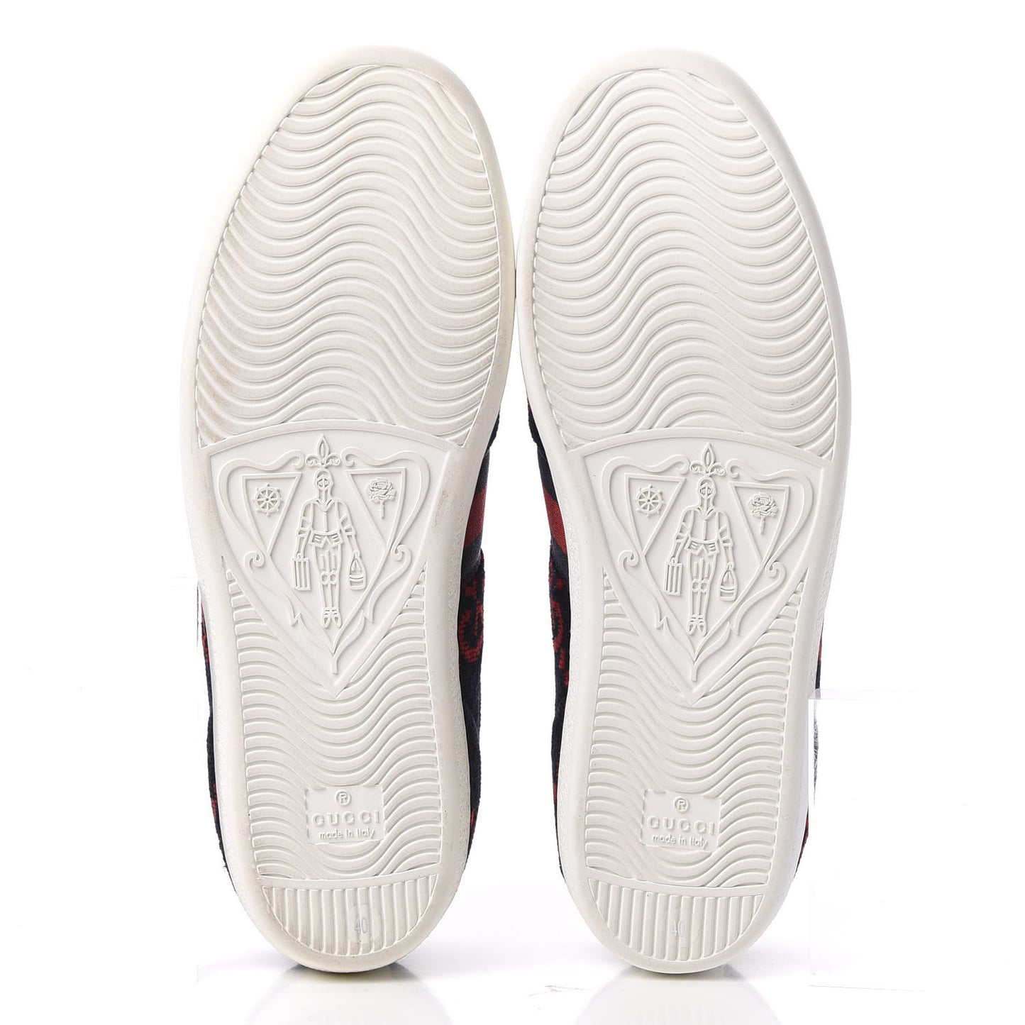 Terry Cloth GG Monogram Web Womens Ace Sneakers 40 Blue Red