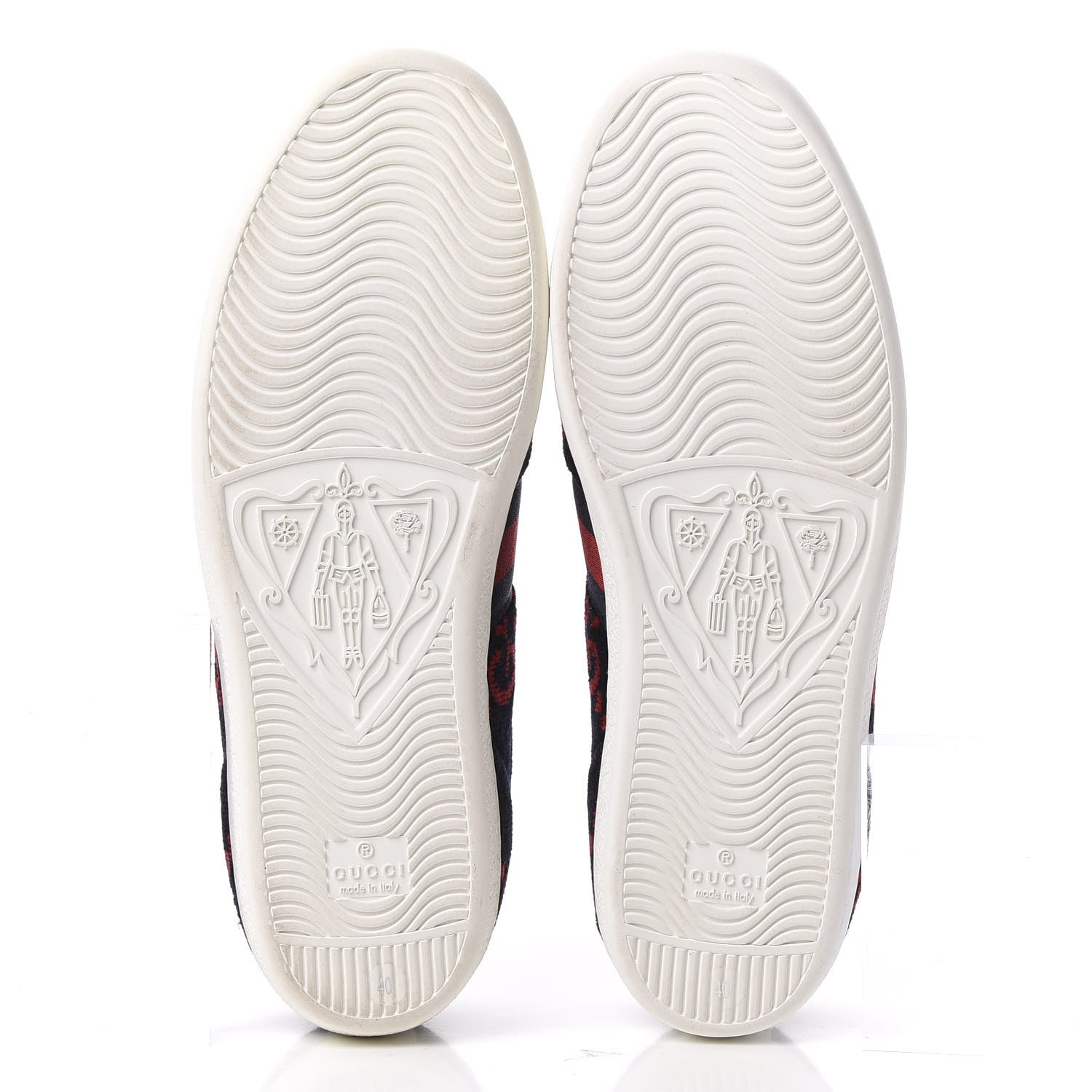 Gucci Terry Cloth GG Monogram Web Womens Ace Sneakers 40 Blue Red 6 of 12