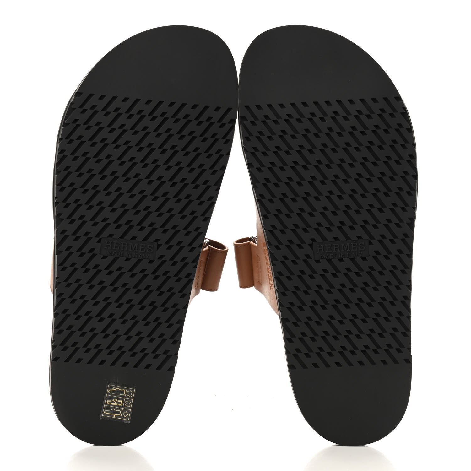 Hermes Calfskin Mens Chypre Sandals 42 Gold 5 of 8