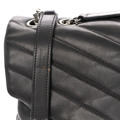 Saint Laurent Calfskin Y Quilted Monogram Medium Loulou Chain Satchel Earth 11 of 12