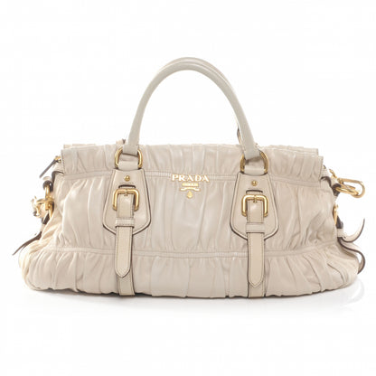 Prada Nappa Leather Gaufre Tote Beige 1 of 7