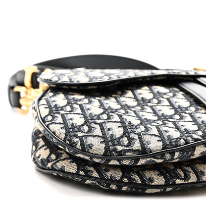 Christian Dior Oblique Saddle Bag With Strap Blue 9 of 11
