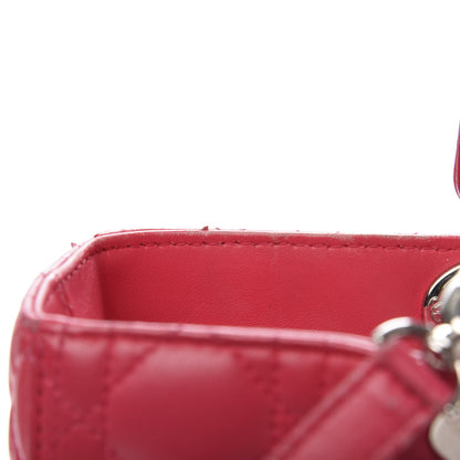 Christian Dior Lambskin Cannage Large Lady Dior Fuchsia 16 of 25