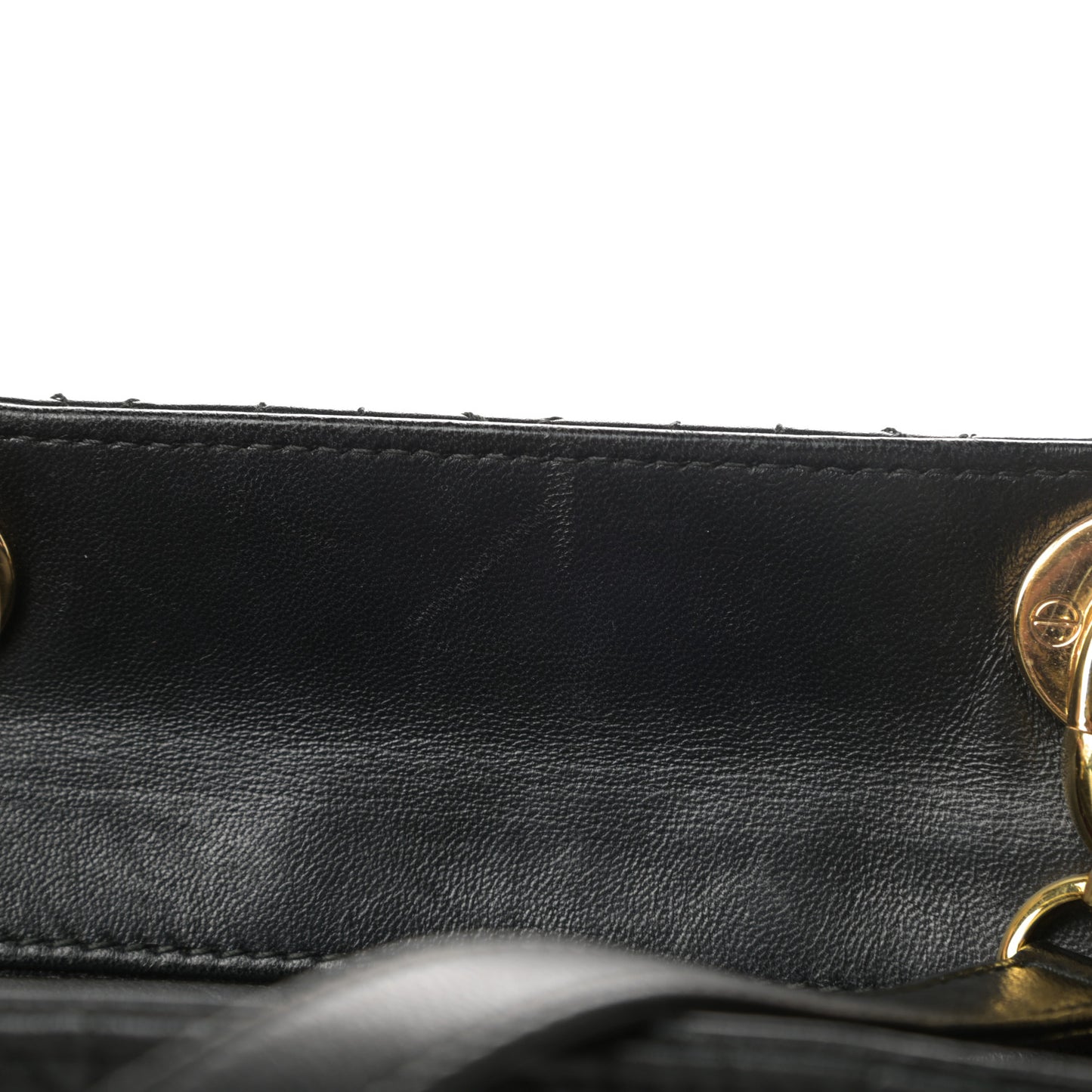 Lambskin Cannage Large Lady Dior Black