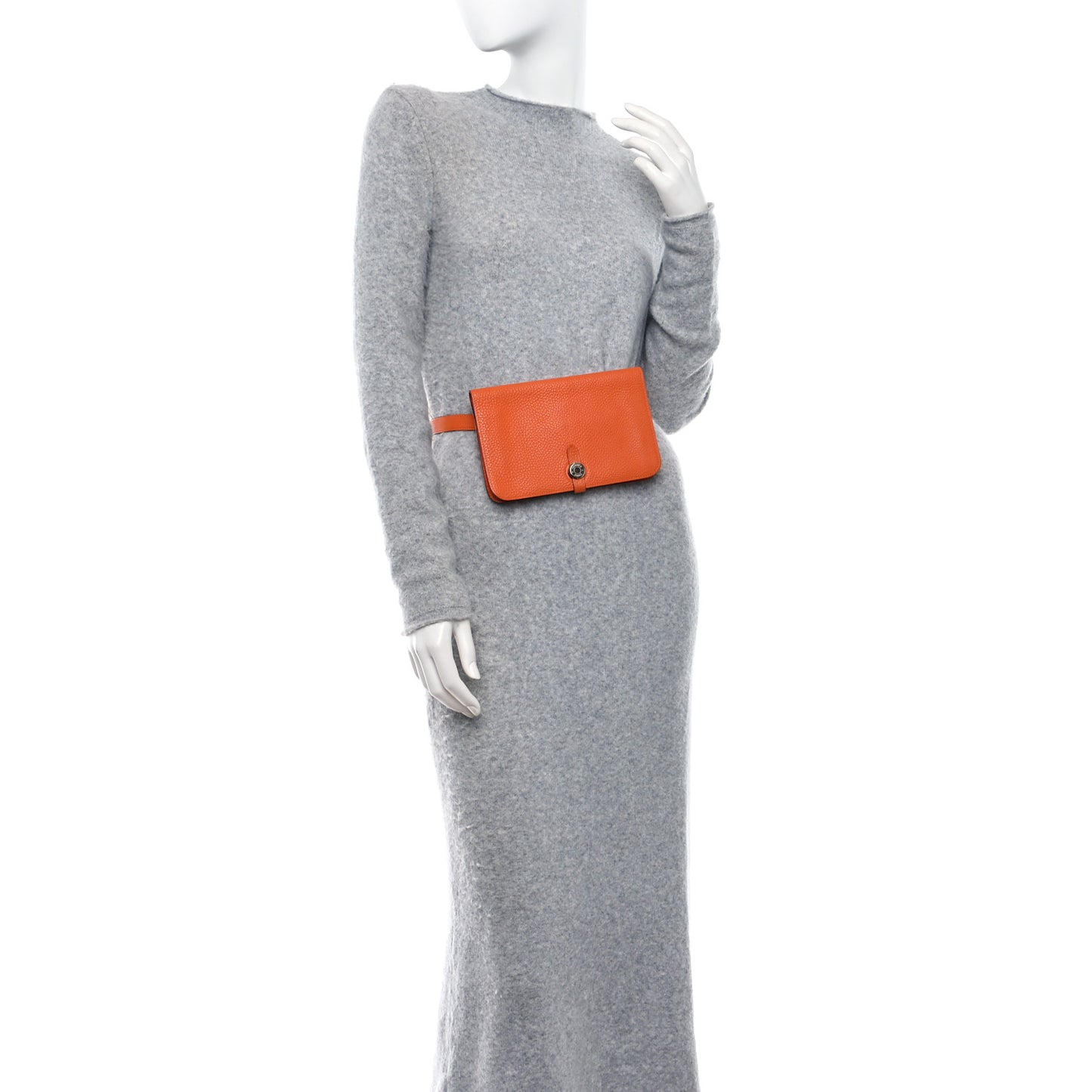 Togo Dogon Wallet Waist Pouch Orange