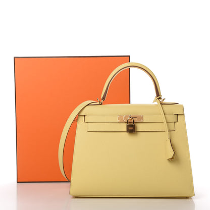 Hermes Epsom Kelly Sellier 28 Jaune Poussin 11 of 11