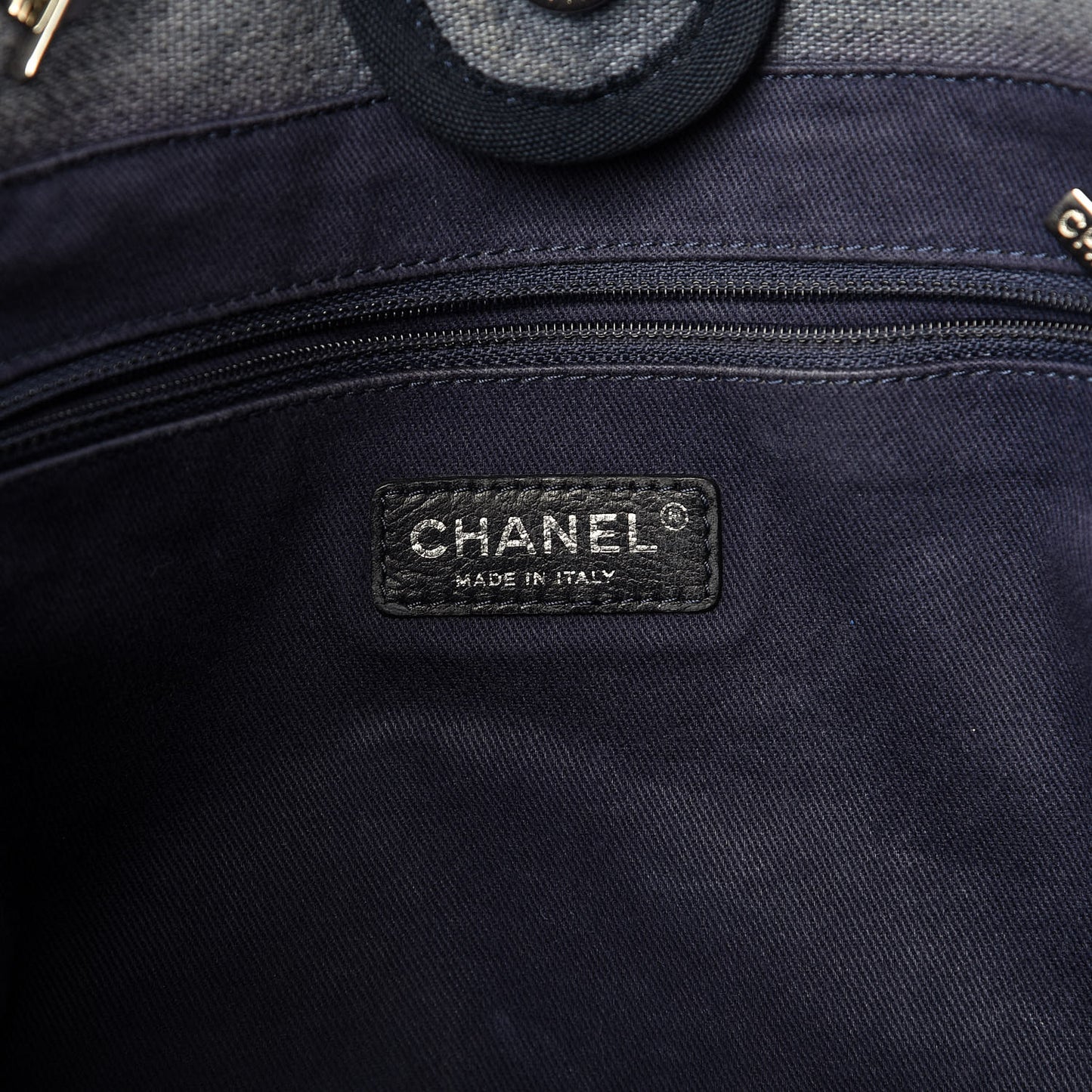 Canvas Small Deauville Tote Denim Blue