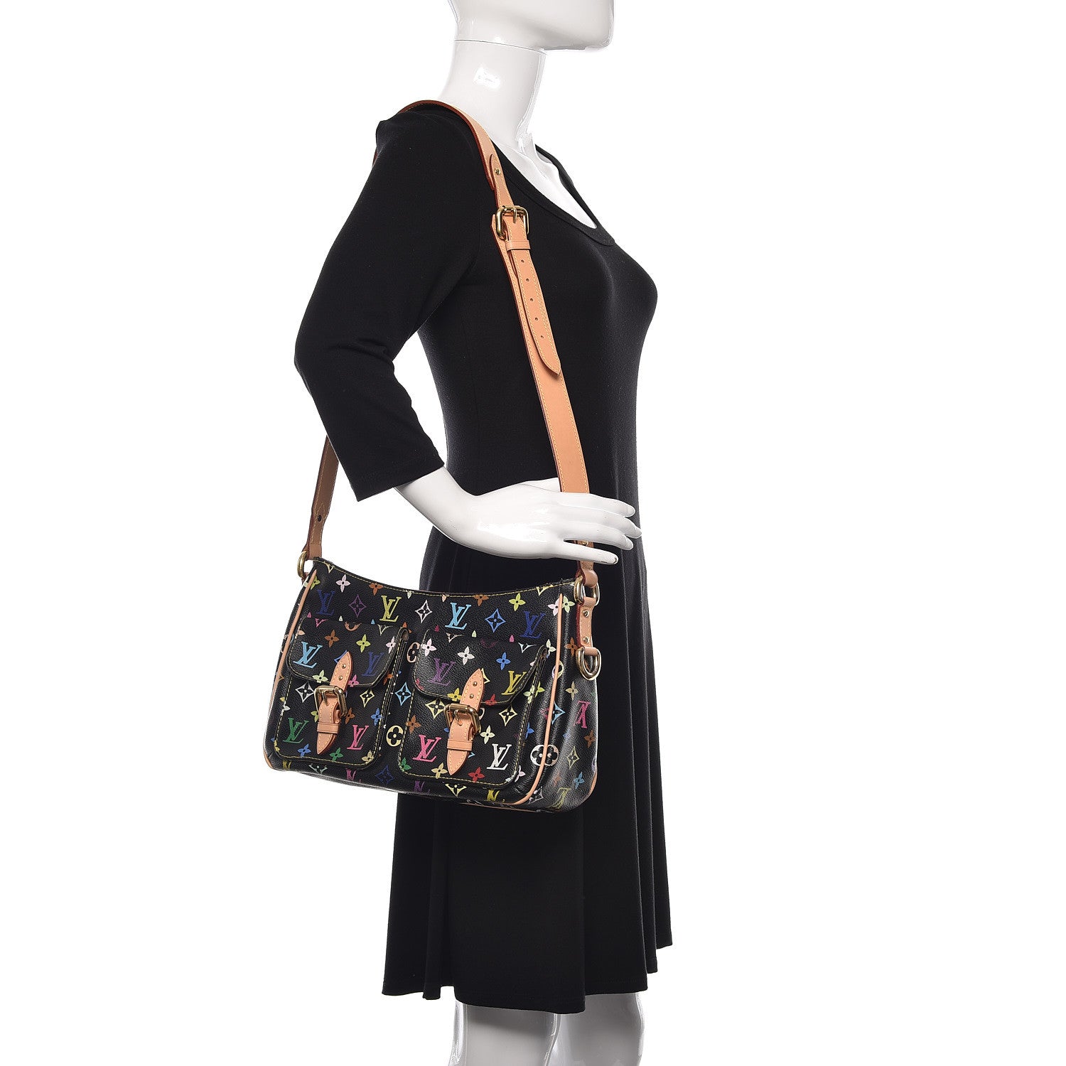 Louis Vuitton Monogram Multicolor Lodge GM Black 2 of 11