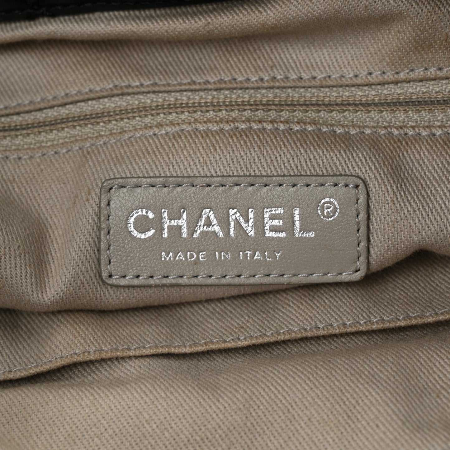 Iridescent Calfskin Quilted Small Sea Hit Tote Black