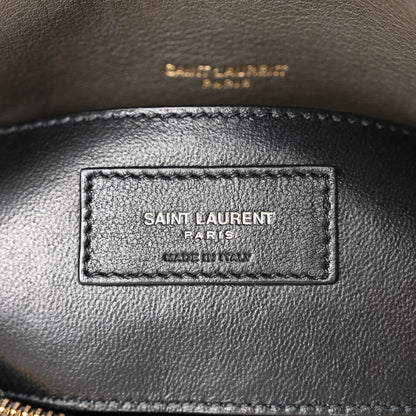 Saint Laurent Sheepskin Matelasse Chevron Monogram Medium College Bag Asphalt 5 of 9