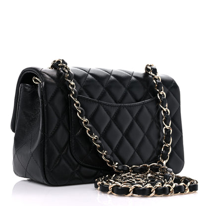Chanel Lambskin Quilted Mini Rectangular Flap Black 3 of 9