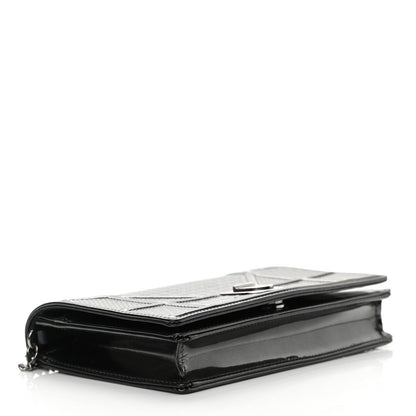 Christian Dior Metallic Patent Micro-Cannage Small Diorama Flap Bag Onyx Black 4 of 13