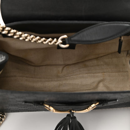 Gucci Guccissima Large Emily Chain Shoulder Bag Black 4 of 7