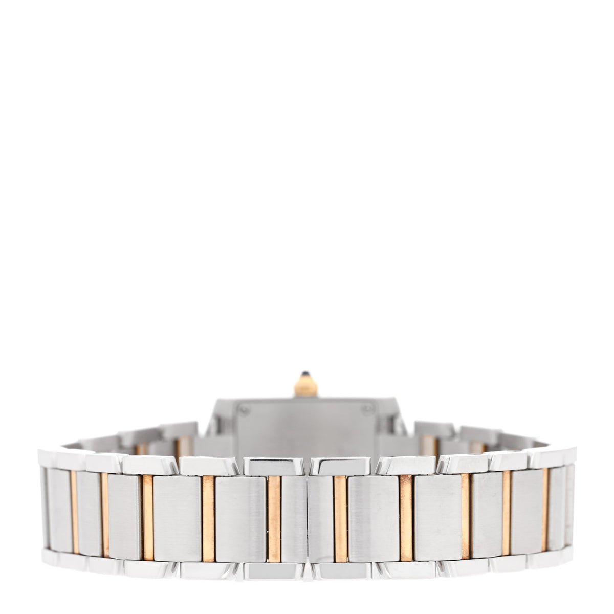 Stainless Steel 18K Yellow Gold 20mm Tank Francaise Quartz Watch
