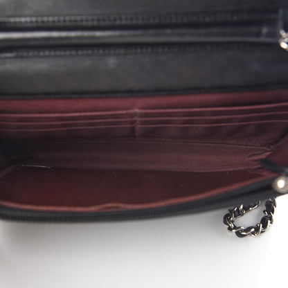 Chanel Lambskin Quilted Wallet On Chain WOC Black 5 of 12