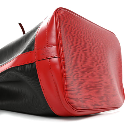 Louis Vuitton Epi Bi-Color Noe Castillan Red Black 8 of 9