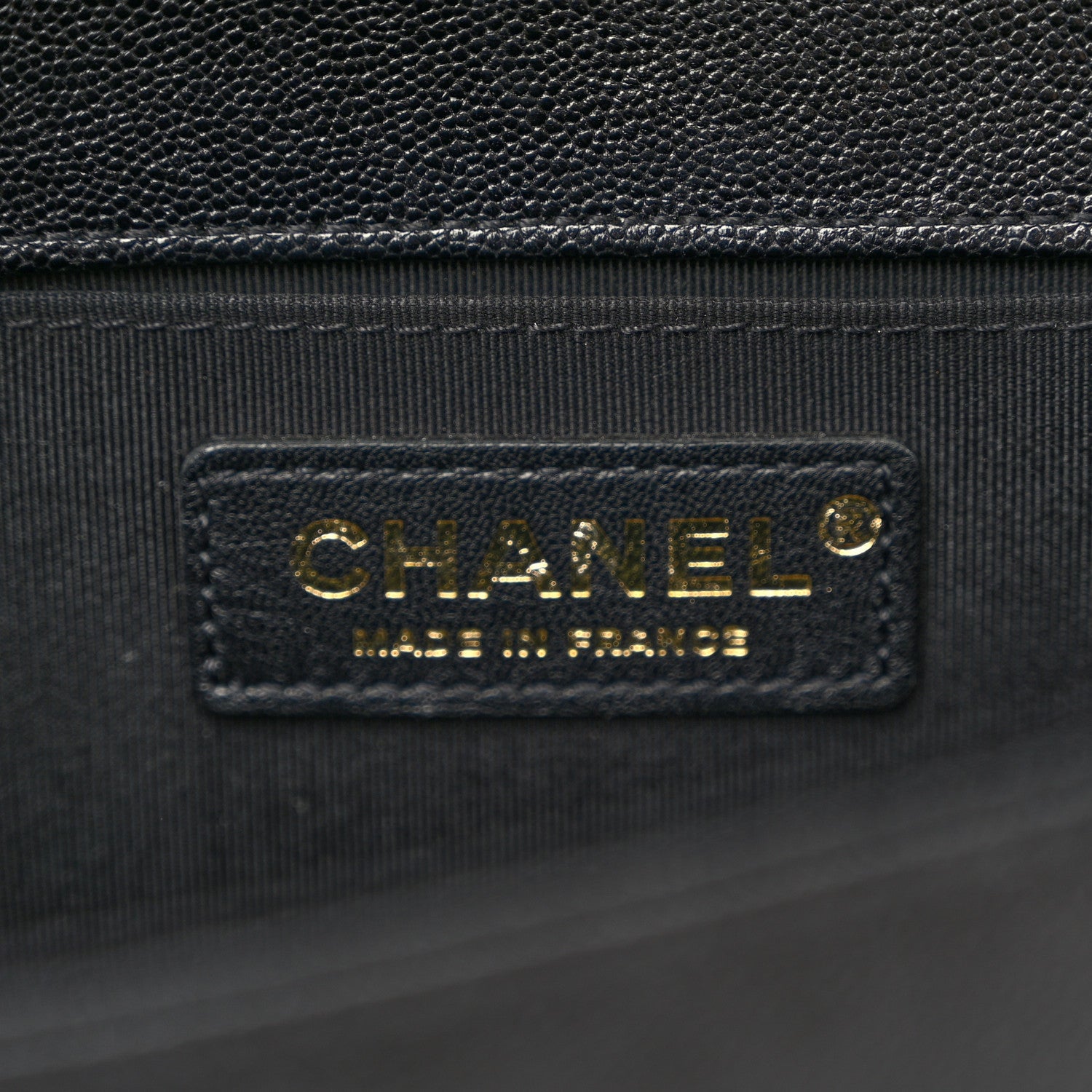 Chanel Caviar Chevron Quilted Medium Boy Flap Black 6 of 11