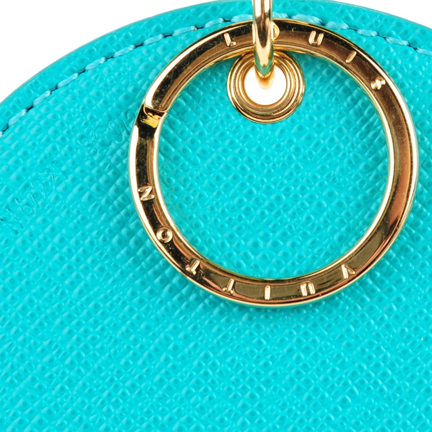Monogram Illustre V Bag Charm Key Ring Turquoise