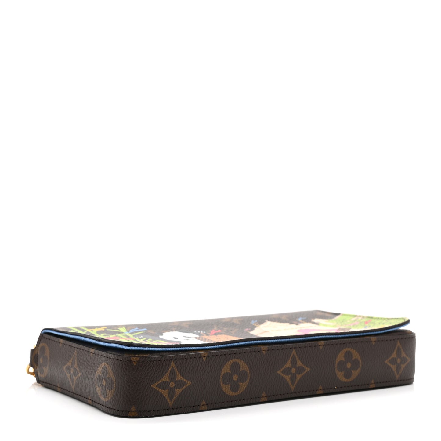 Monogram 2021 Christmas Animation China Wall Pochette Felicie Chain Wallet Blue