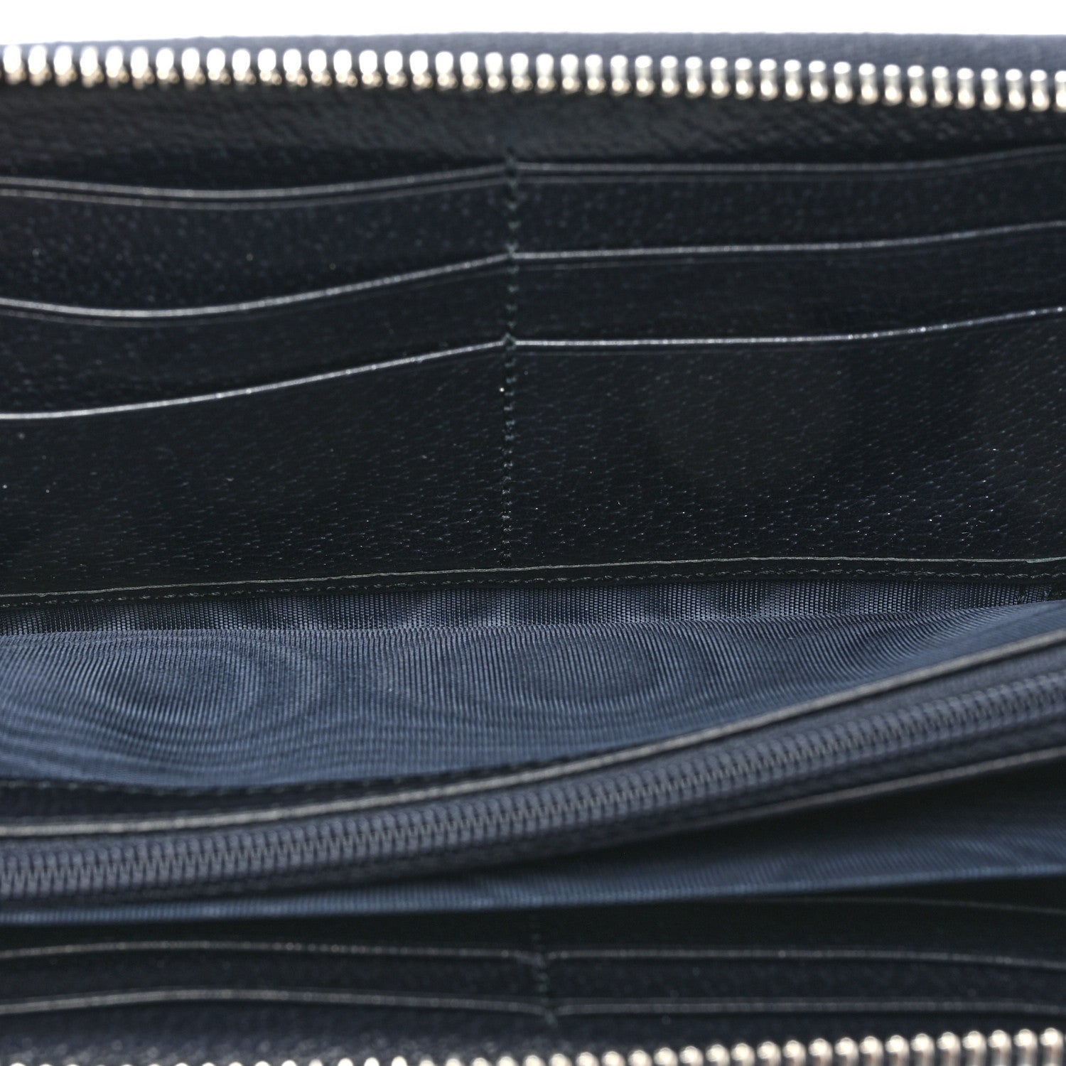 Gucci GG Supreme Monogram Textured Dollar Calfskin Web Ophidia Zip Around Wallet Beige Blue 5 of 13